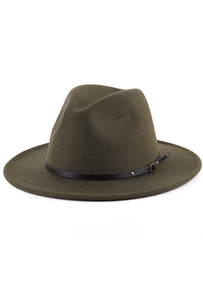 Women's Solid Brin Belt Hat — hat photo 2