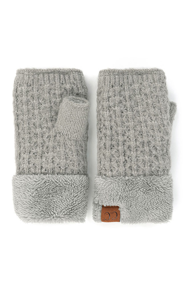 Women's Smocking Stitch Fingerless Gloves — gloves photo 4
