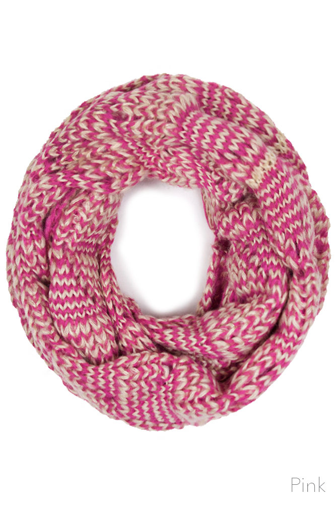 Women's Two-Tone Knit Infinity Scarf — infinity scarf photo 4
