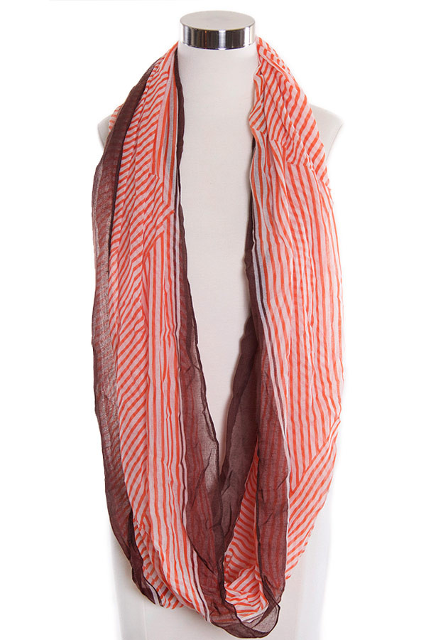 Women's Stripe Pattern Infinity Scarf — infinity scarf photo 3