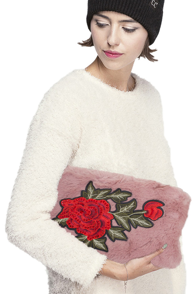 Women's Rose Patch Clutch Shoulder Bag — clutch photo 7