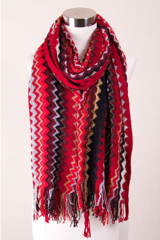 Women's Zig Zag Pattern Scarf by BURACQ