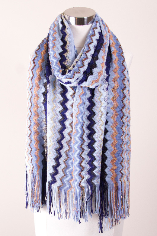 Women's Zig Zag Pattern Scarf — scarf photo 2