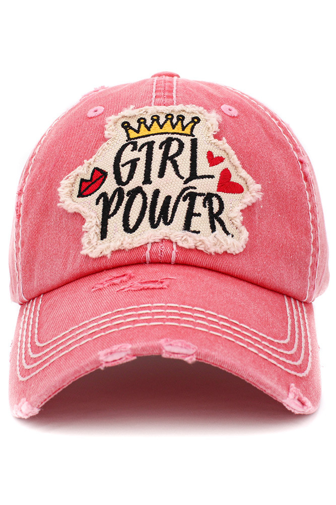 Girl Power Washed Vintage Cap — cap photo 3