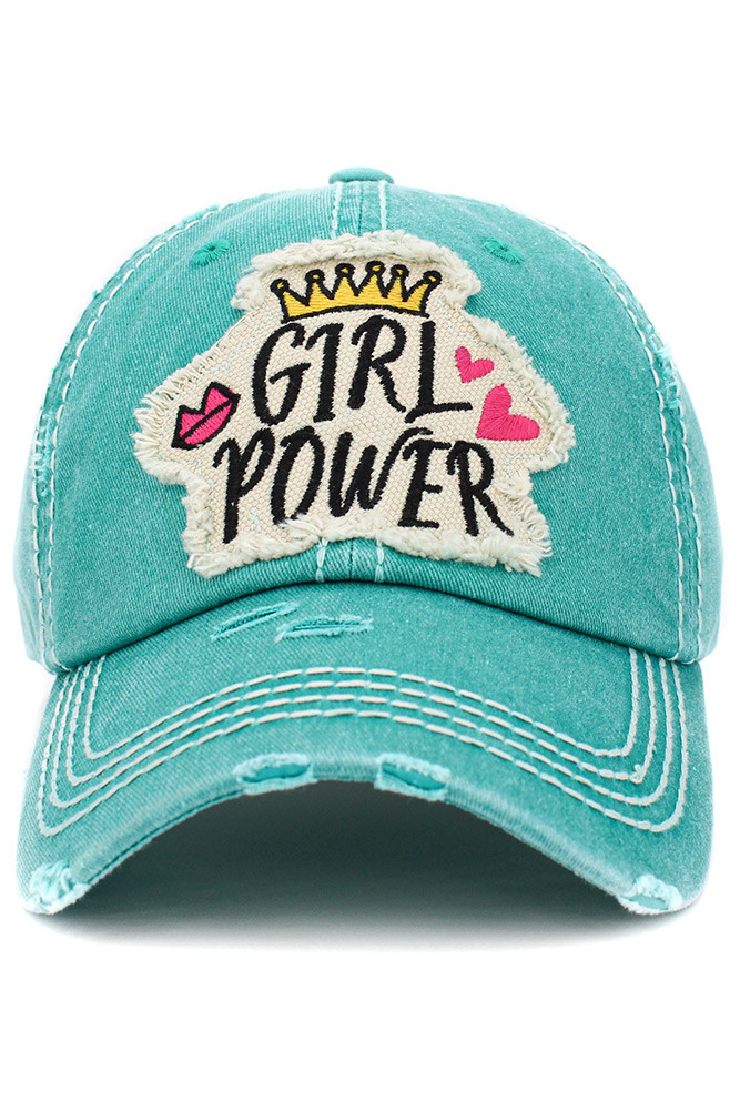 Girl Power Washed Vintage Cap — cap photo 7