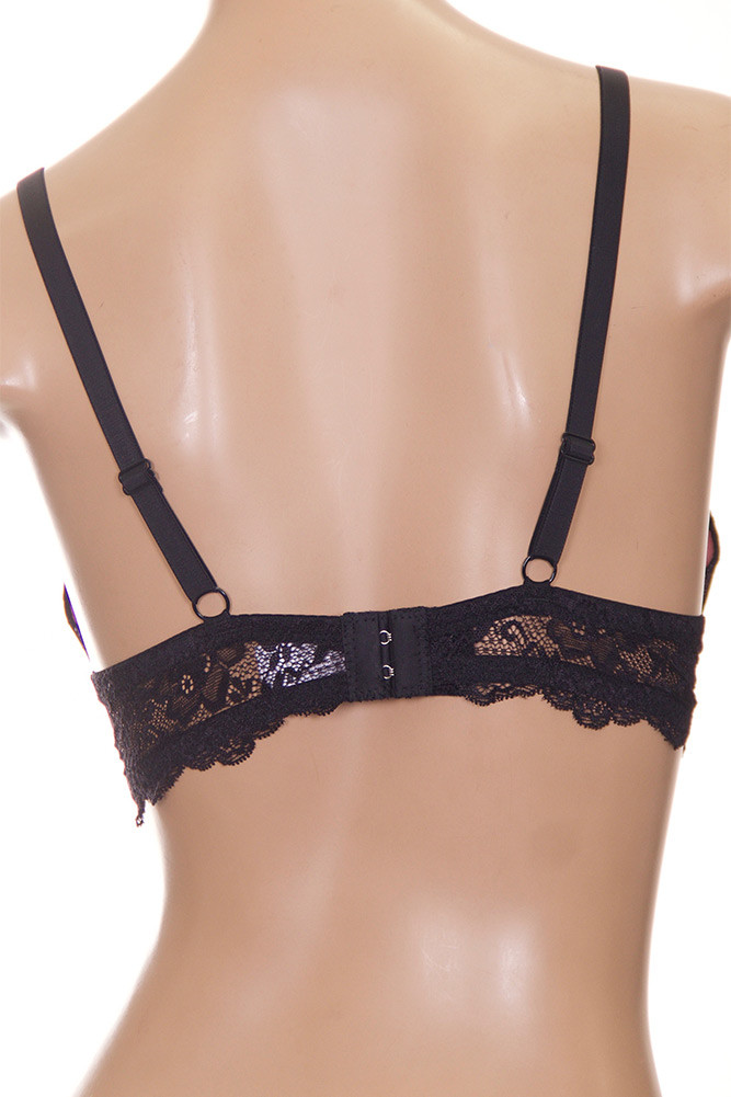 Women's Solid Lace Cover Push up Bra — bra photo 4