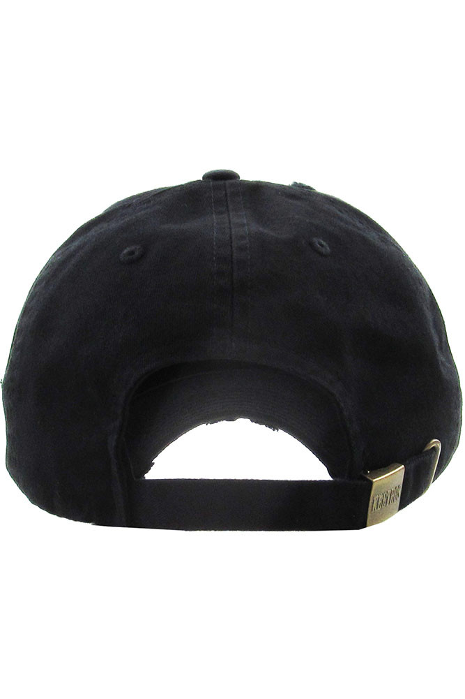 Women's American Flag Vintage Baseball Cap in Black