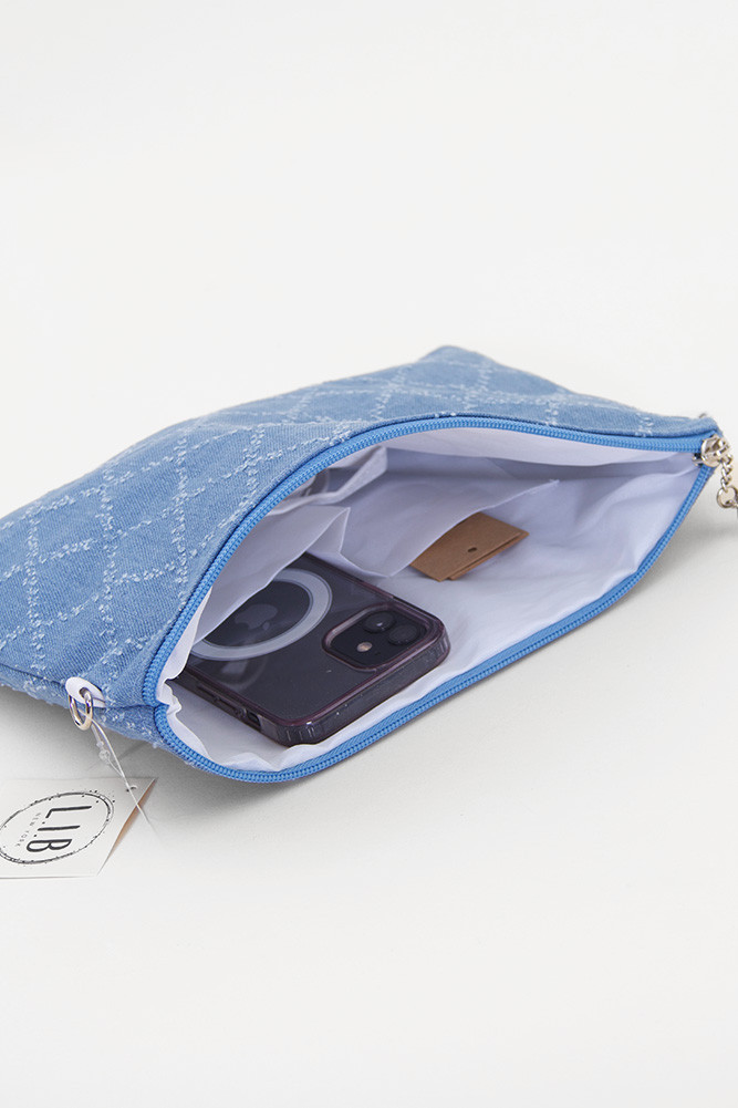 Women's Denim Crossbody Bag with Wristlet — crossbody bag photo 5