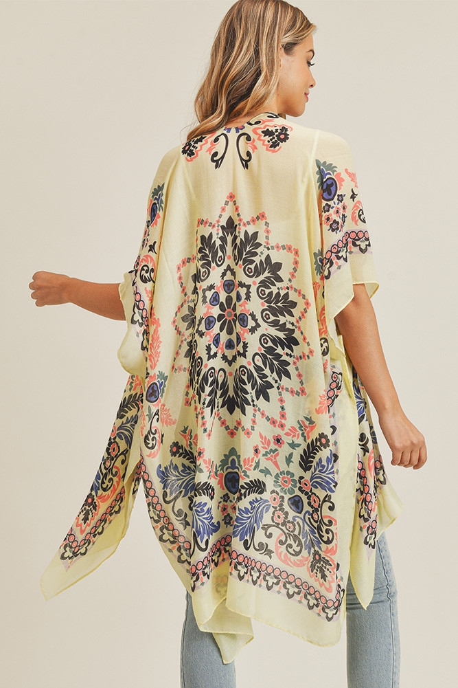 Women's Bohemian Print Kimono — kimono photo 4