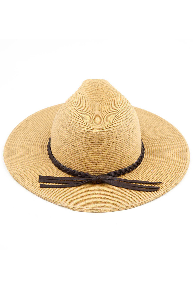 Women's Straw Panama Hat with Band — Panama hat photo 3