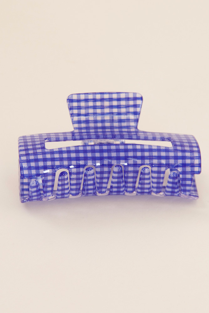 Women's Gingham Hair Claw Clip — claw clip photo 5