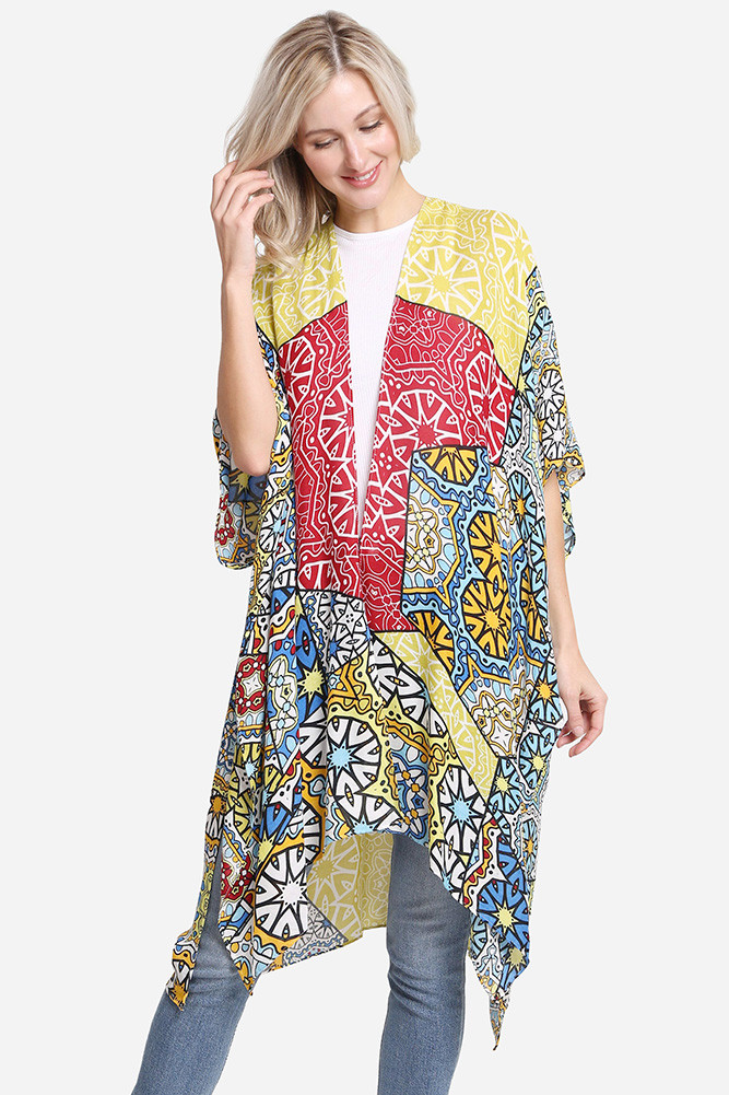 Women's Mixed Pattern Print Cover-Up by BURACQ