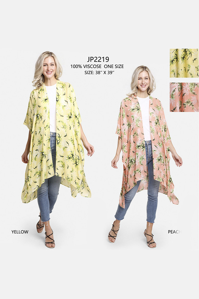Women's Floral Pattern Print Cover-Up — cover-up photo 2