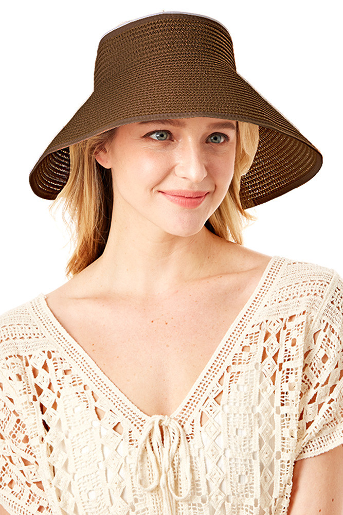 Women's Ribbon Roll up Visor Hat by BURACQ