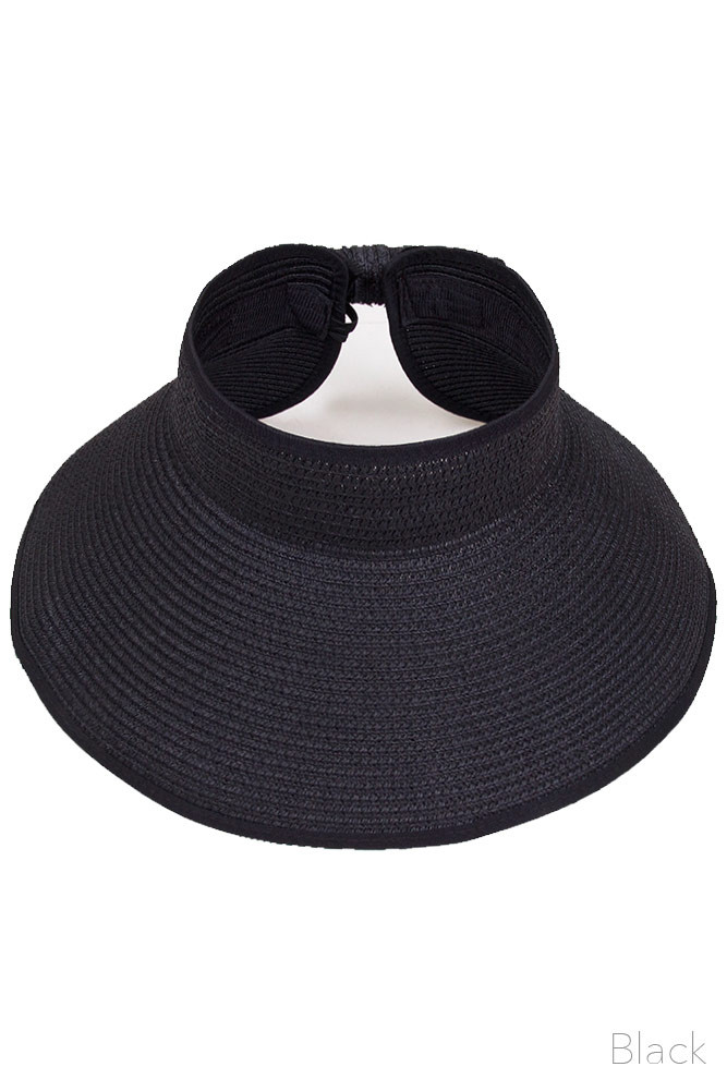 Women's Ribbon Roll up Visor Hat — visor photo 3
