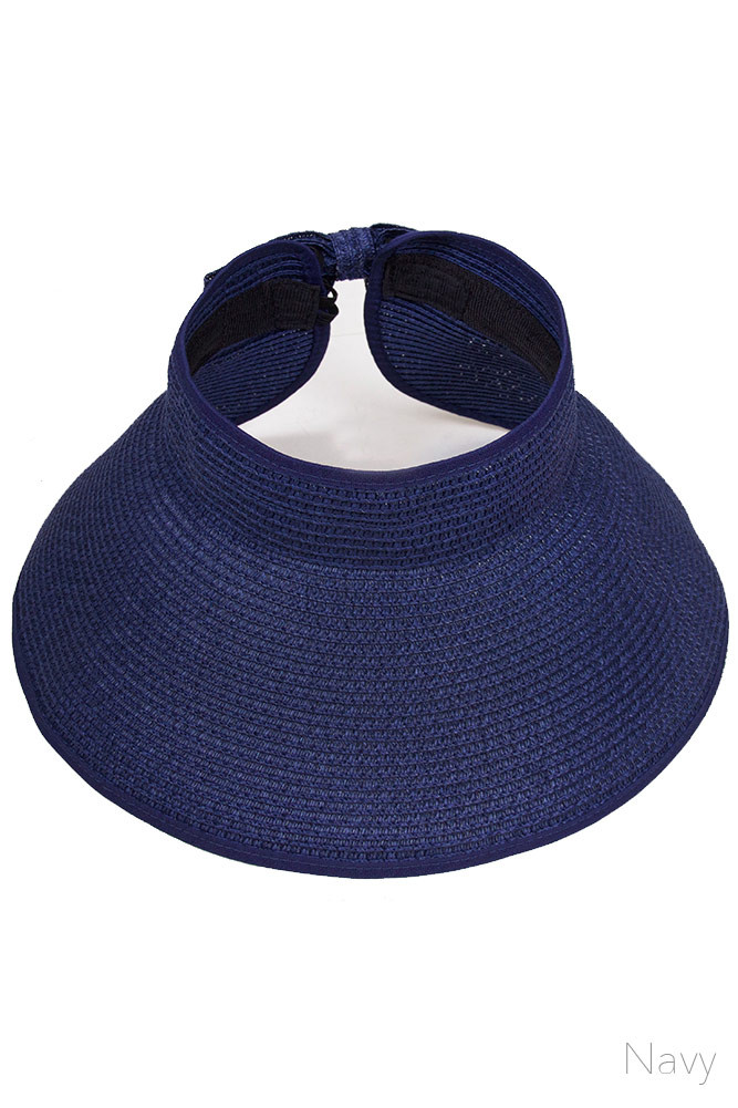 Women's Ribbon Roll up Visor Hat — visor photo 5