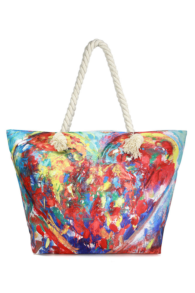 Women's Heart Beach Tote Bag — tote bag photo 5