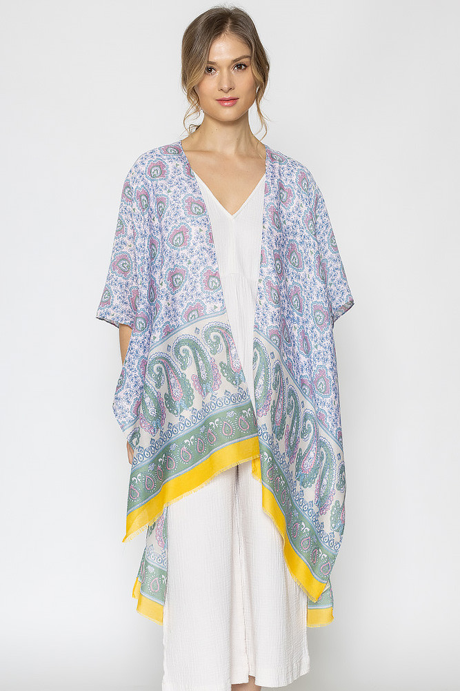 Women's Paisley Print Kimono by BURACQ