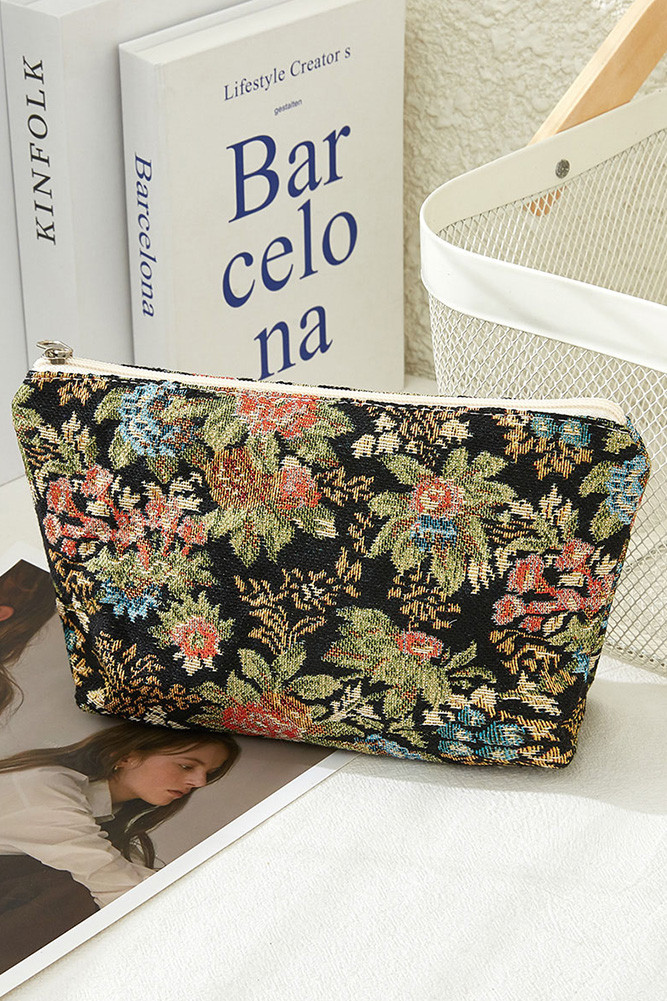 Women's Tone Down Floral Pattern Pouch by BURACQ