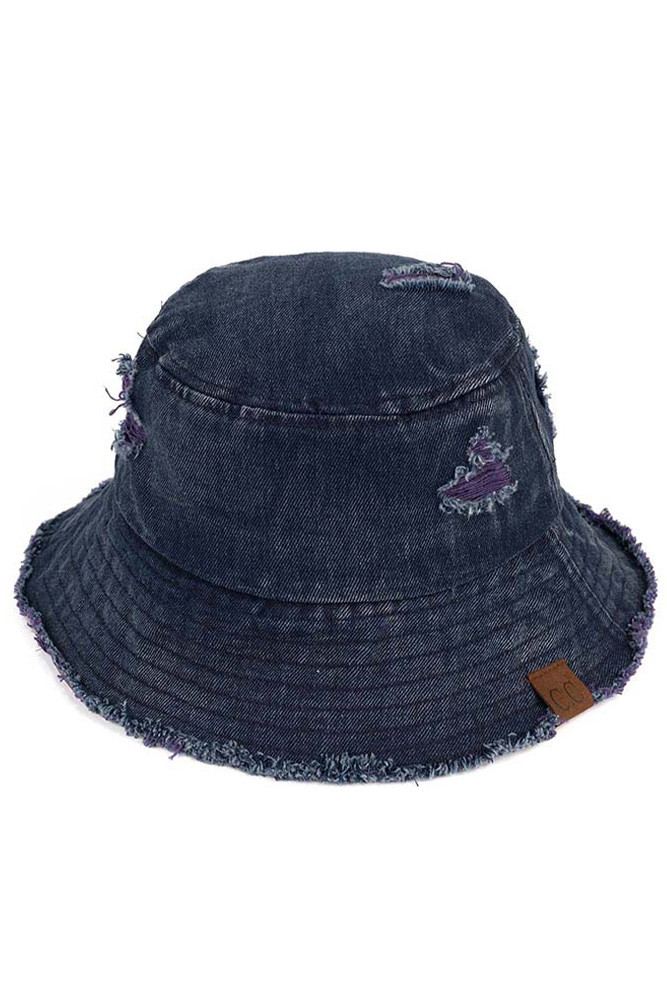Women's Stone Washed Denim Bucket Hat — bucket hat photo 3