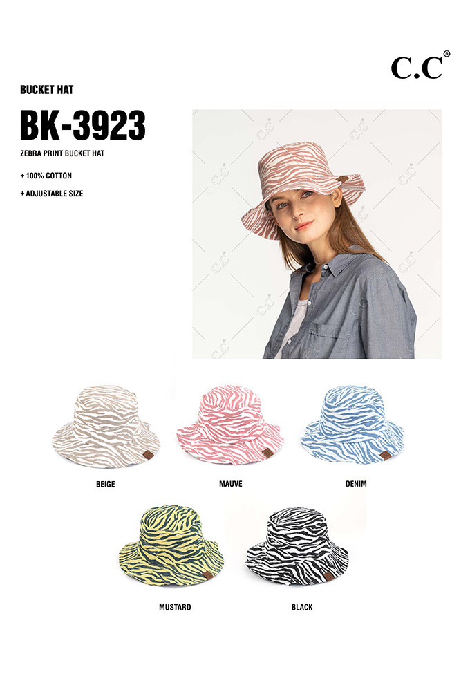 Women's Zebra Print Bucket Hat — bucket hat photo 2