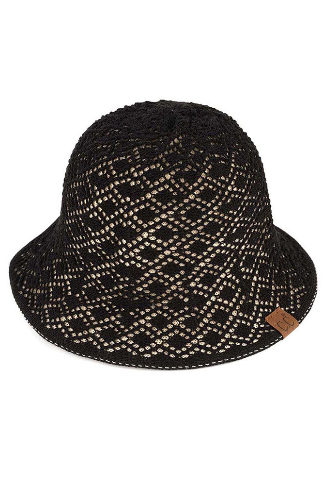 Women's Cloche Bucket Hat in Black