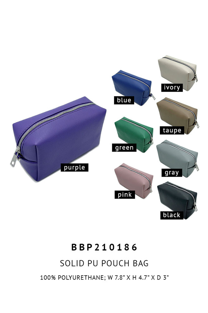 Women's Solid PU Pouch Bag by BURACQ
