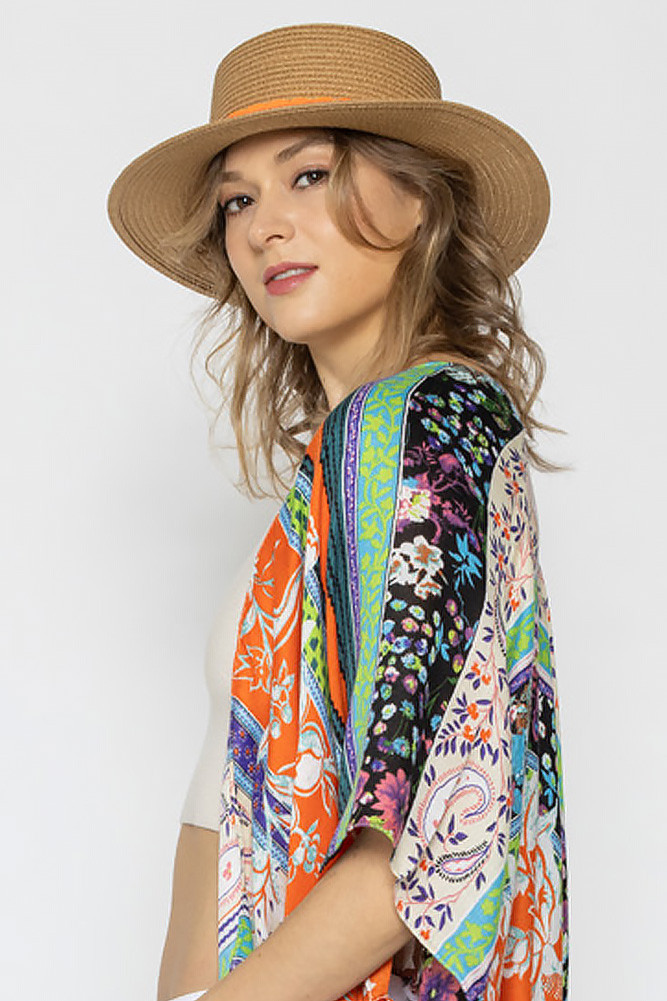 Women's Chain Accent Boater Hat — hat photo 4