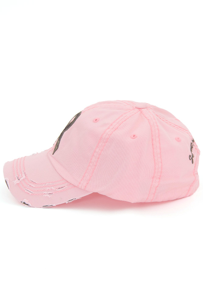 Women's Camo Ribbon Washed Vintage Baseball Cap — baseball cap photo 8