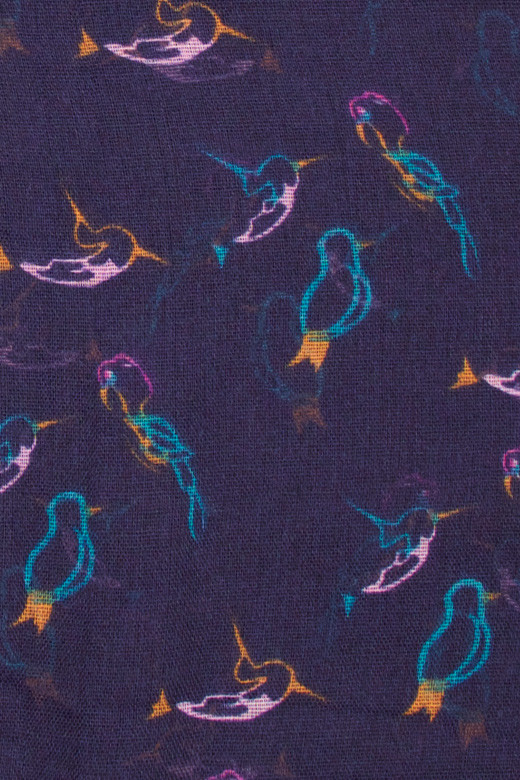 Women's Bird Pattern Scarf — scarf photo 7
