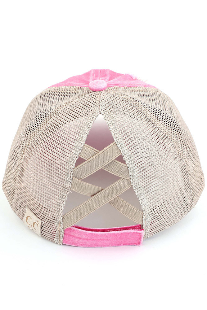 Glitter Smiley Patch Kids Ponytail Cap — cap photo 6