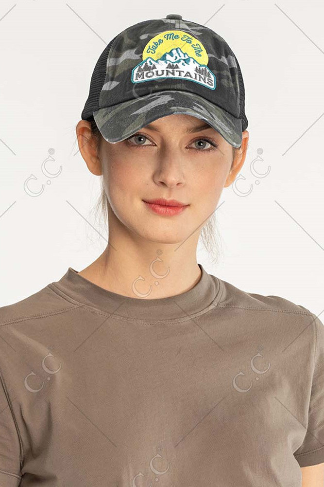 Women's Take Me to the Mountains Patch Ponytail Cap — cap photo 5