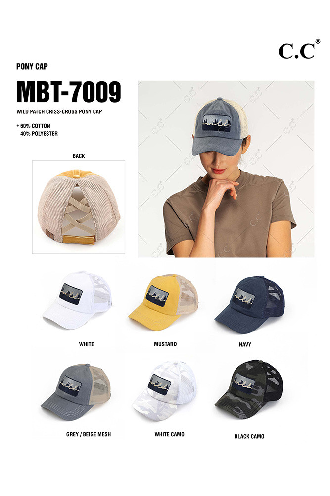 Women's Wild Patch Criss-Cross Ponytail Cap — cap photo 2