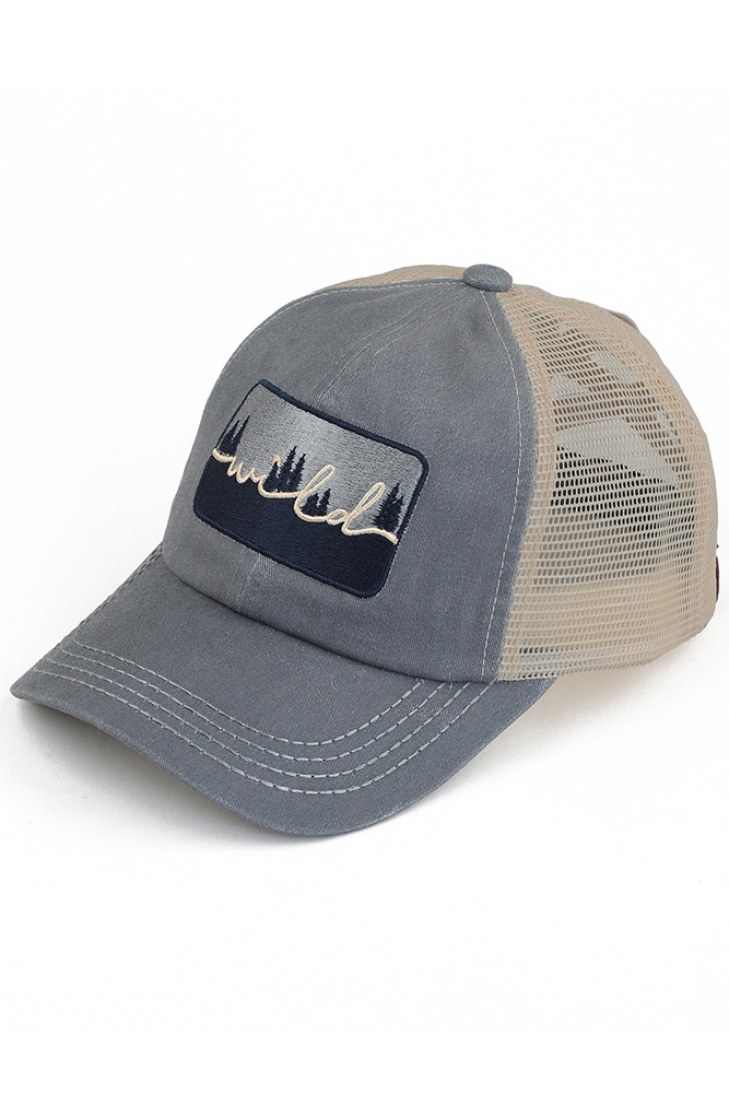 Women's Wild Patch Criss-Cross Ponytail Cap — cap photo 4
