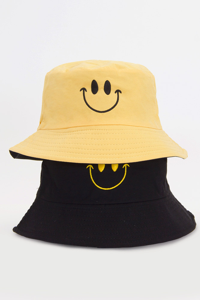 Women's Smile Print Reversible Bucket Hat — bucket hat photo 2