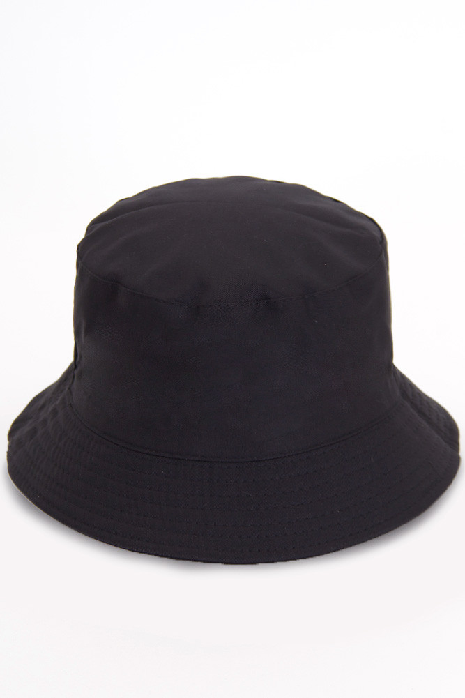 Women's Solid Reversible Bucket Hat in Black