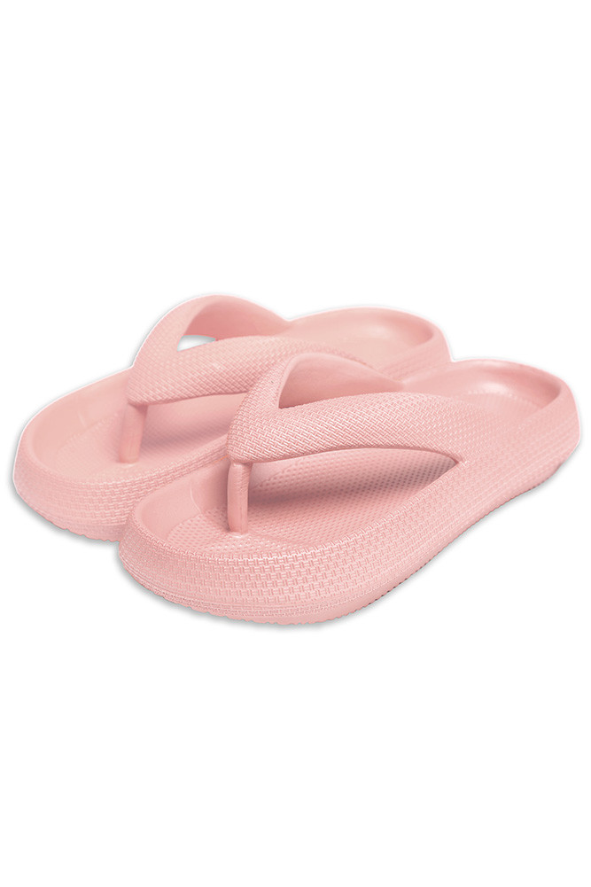 Women's Solid Comfy Flip Flop Comfy Slide in Pink