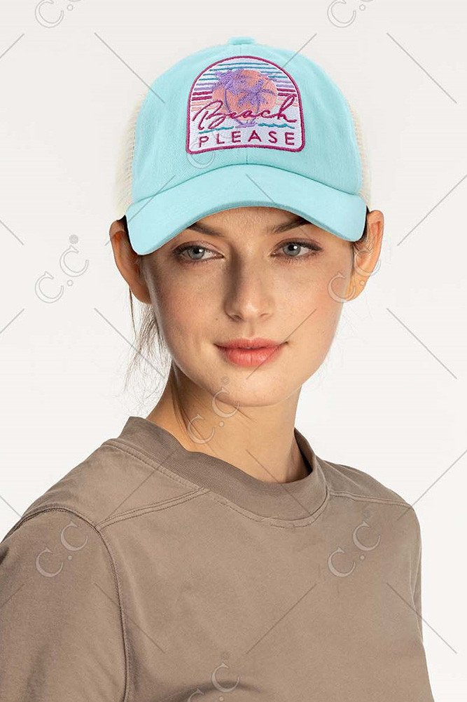 Women's Beach Please Criss-Cross Ponytail Cap — cap photo 4