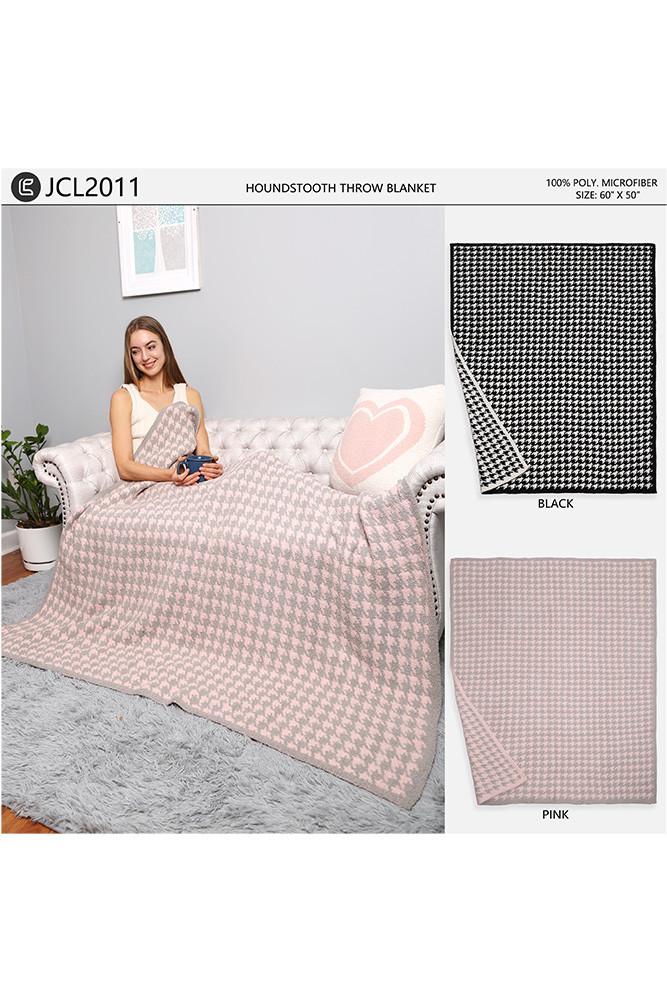 Houndstooth Throw Blanket for Couch and Bed — blanket photo 2