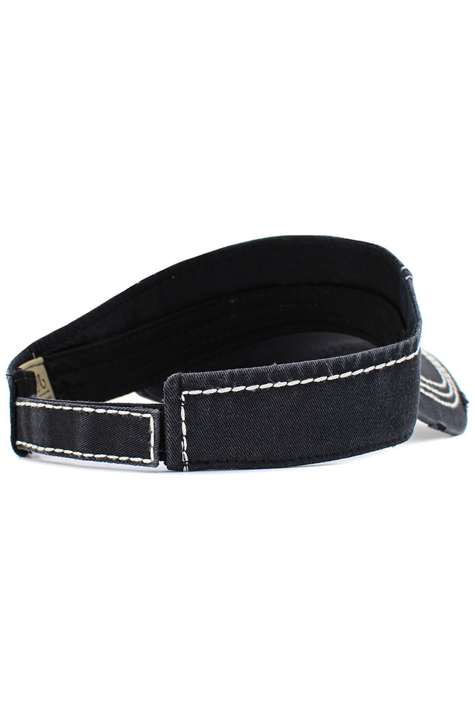 Women's Blessed Mom Vintage Visor Cap in Black