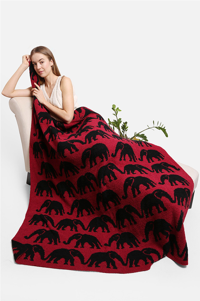 Elephant Throw Blanket for Couch and Bed by BURACQ