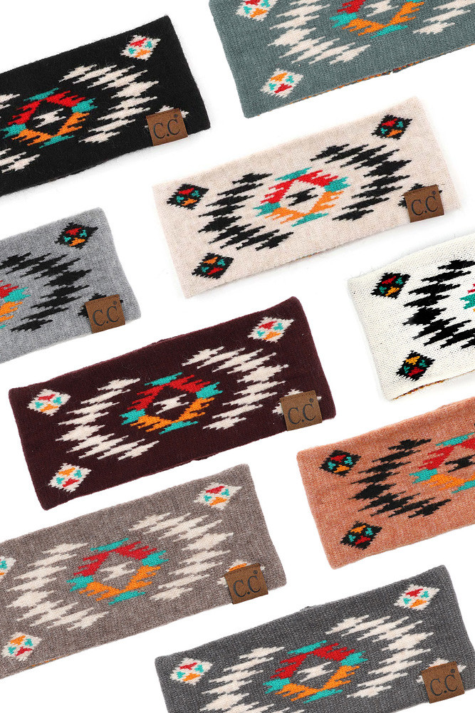 Women's Soft Aztec Pattern Headwrap by BURACQ