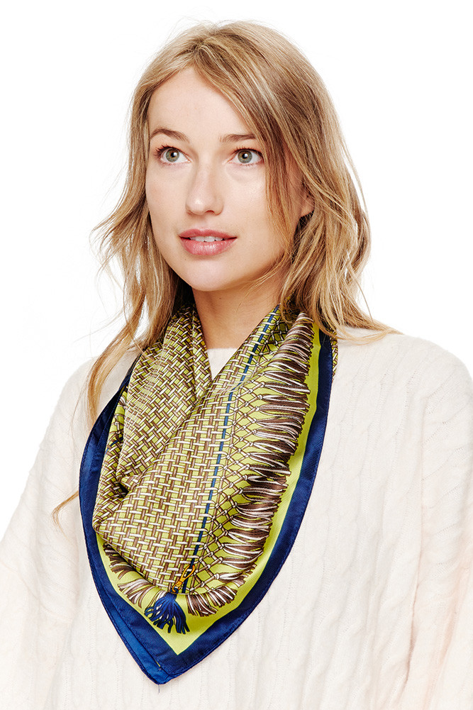 Women's Tassel Print Silky Bandana by BURACQ