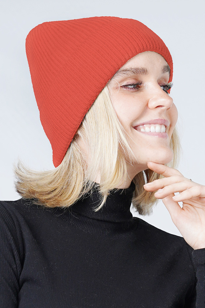 Women's Ribbed Cuff Beanie by BURACQ