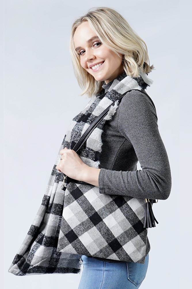 Women's Plaid Pattern Crossbody Bag by BURACQ
