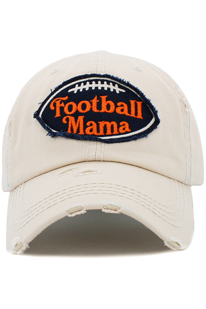 Women's Football Mama Washed Vintage Ball Cap — cap photo 5