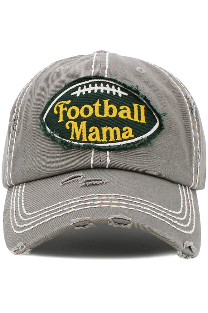 Women's Football Mama Washed Vintage Ball Cap — cap photo 7