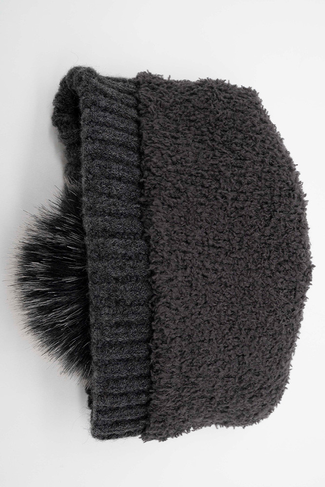 Women's Multi Color Block Stripes Pom Beanie — beanie photo 6