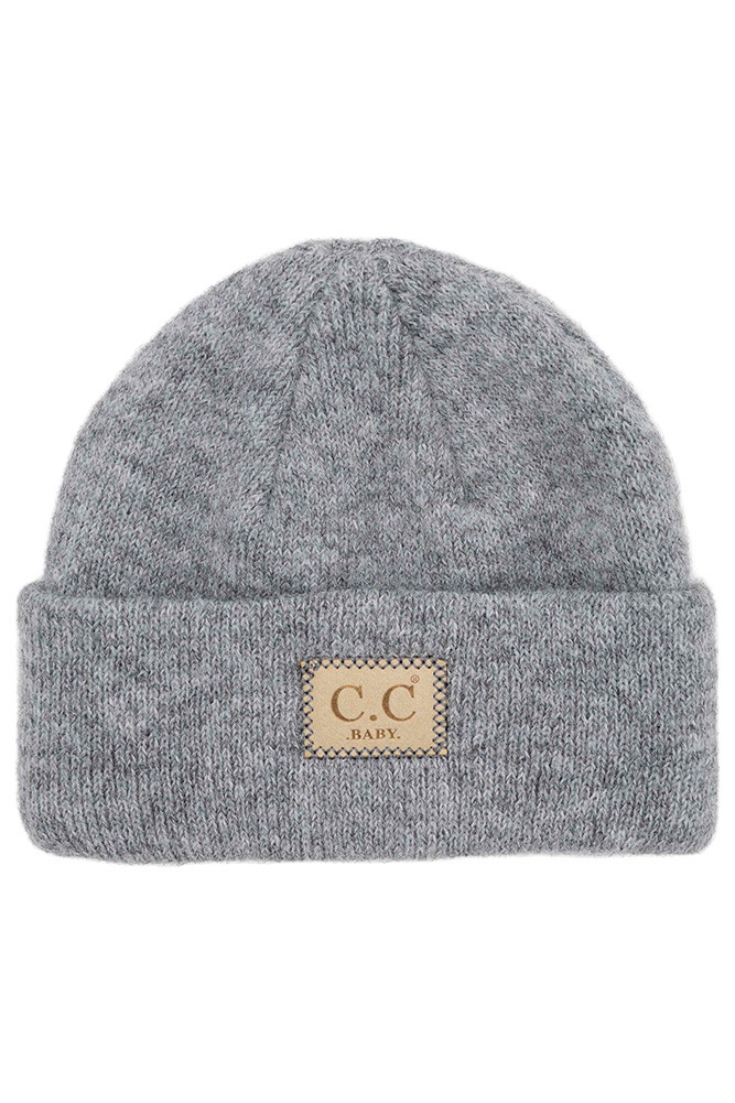 Suede Patch Baby Beanie — beanie photo 3