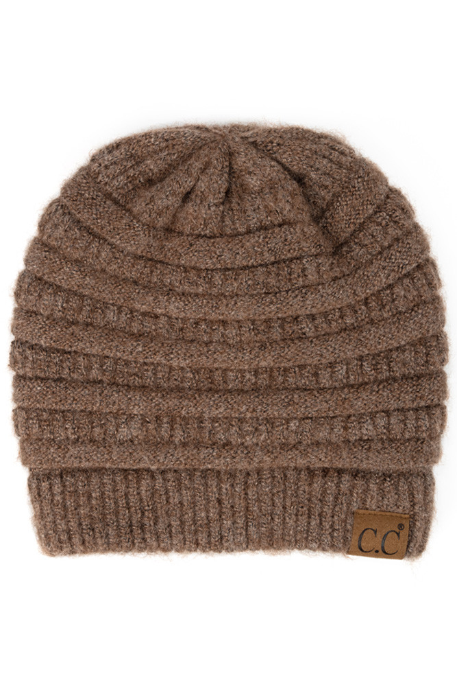 Women's Ribbed Heather Beanie Hat — beanie photo 8